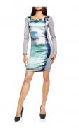 Designer-Kleid grau-jade r. 40