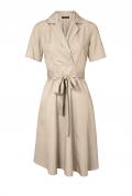 Designer-Kleid mit Gürtel beige