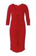 Designer-Kleid mit Raffungen rot