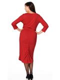 Designer-Kleid mit Raffungen rot