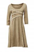 Designer-Kleid mit Spitze sand Gr. 44