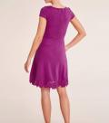 Designer-Kleid mit Stickerei pink