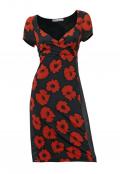 Designer-Kleid schwarz-rot Gr.36