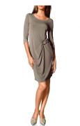 Designer-Kleid taupe