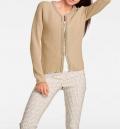 Designer-Kurzstrickjacke mit Strass sand