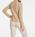 Designer-Kurzstrickjacke mit Strass sand