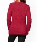 Designer-Kuschel-Strickjacke rot