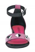 Designer-Lacksandalette pink-schwarz