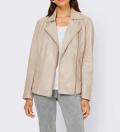 Designer-Lamm-Nappalederjacke beige