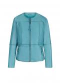 Designer-Lammnappa-Lederjacke aquamarin