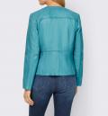 Designer-Lammnappa-Lederjacke aquamarin