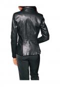 Designer-Lammnappalederjacke schwarz