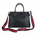 Designer-Leder-Handtasche schwarz