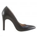 Designer-Leder-Pumps dunkelblau