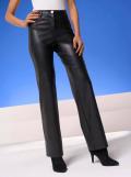 Designer-Lederimitat-Hose schwarz