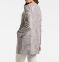 Designer-Lederimitat-Jacke grau-used