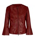 Designer-Lederjacke bordeaux