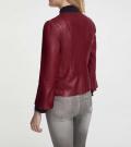 Designer-Lederjacke bordeaux