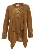 Designer-Lederjacke cognac