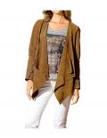 Designer-Lederjacke cognac