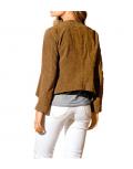 Designer-Lederjacke cognac