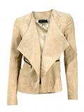 Designer-Lederjacke sand