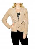 Designer-Lederjacke sand