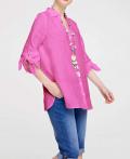 Designer-Leinenbluse pink