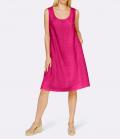 Designer-Leinenkleid pink