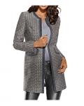 Designer-Longblazer grau-bunt