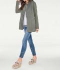 Designer-Longblazer mit Nieten oliv