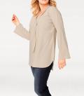 Designer-Longbluse beige