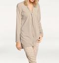 Designer-Longbluse beige