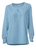 Designer-Longbluse hellblau