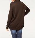 Designer-Longpullover braun