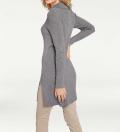 Designer-Longpullover grau