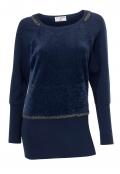 Designer-Longpullover marine