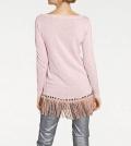 Designer-Longpullover rosa