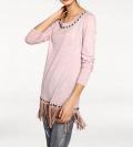 Designer-Longpullover rosa