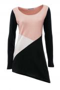 Designer-Longpullover rosa-schwarz