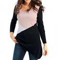 Designer-Longpullover rosa-schwarz