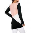 Designer-Longpullover rosa-schwarz