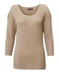 Designer-Longpullover taupe