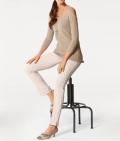 Designer-Longpullover taupe