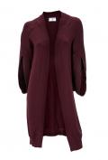 Designer-Longstrickjacke bordeaux