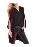 Designer-Longstrickjacke bordeaux