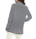 Designer-Longstrickjacke marine-weiß