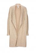 Designer-Longstrickjacke sand-melange