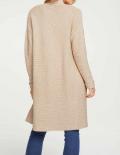 Designer-Longstrickjacke sand-melange