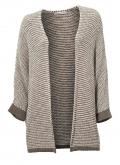 Designer-Longstrickjacke taupe